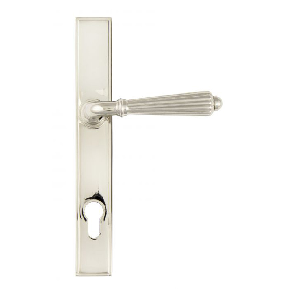 From the Anvil Hinton Slimline Lever Espag. Lock Set - Polished Nickel - (Sold in Pairs)
